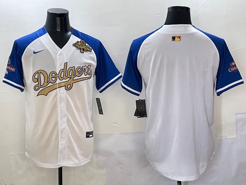 Men Los Angeles Dodgers Blank White Blue Gold Game Nike 2025 MLB Jersey style 4292->los angeles dodgers->MLB Jersey
